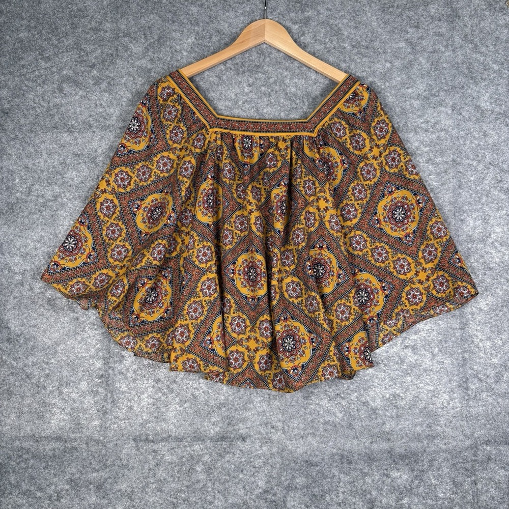 MAX EDITION Bohemian Top Size M Multi Colored Boho Hippie‎ 70's Fairy Whimsical
